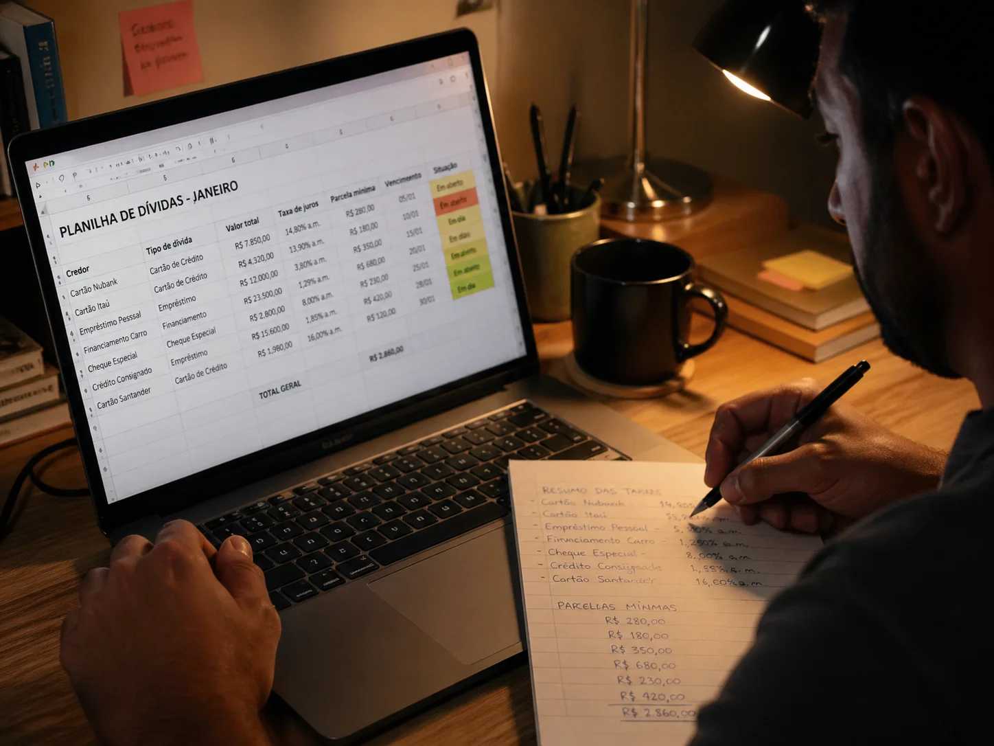 Empréstimo pessoal versus cartão de crédito para consolidar dívidas