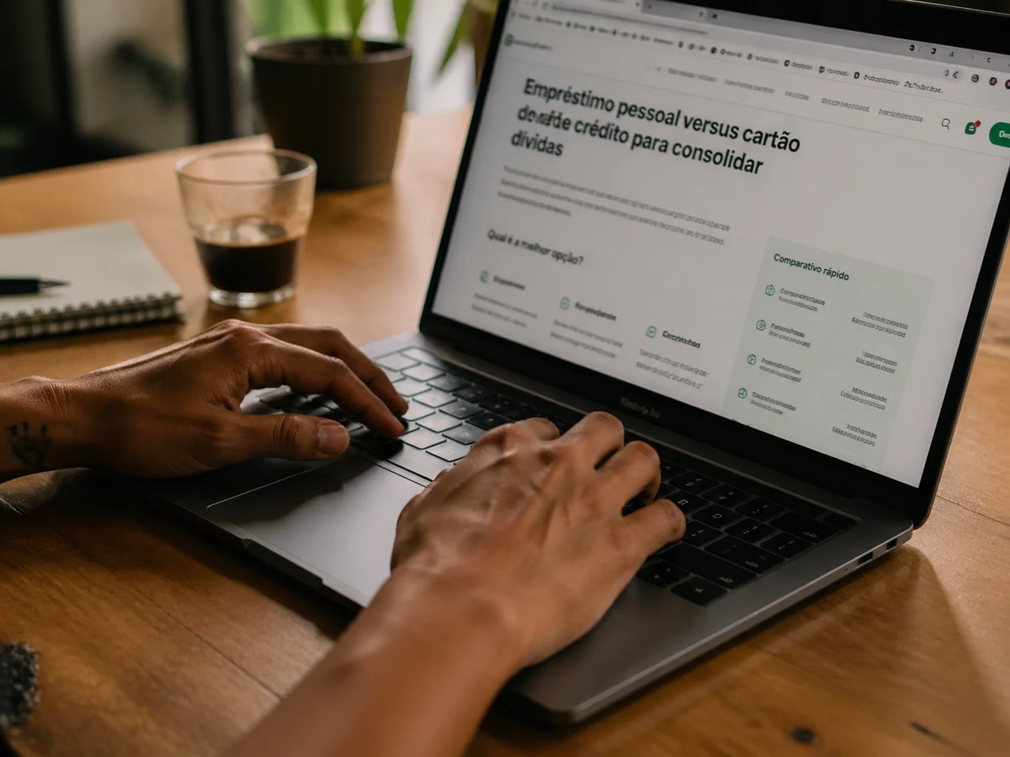 Empréstimo pessoal versus cartão de crédito para consolidar dívidas