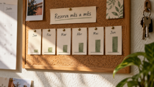Um exemplo de progresso mês a mês